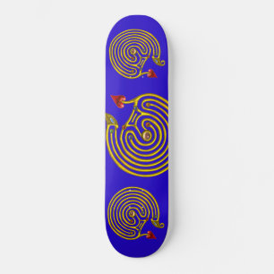 HYPER LABYRINTH, blue Skateboard Deck