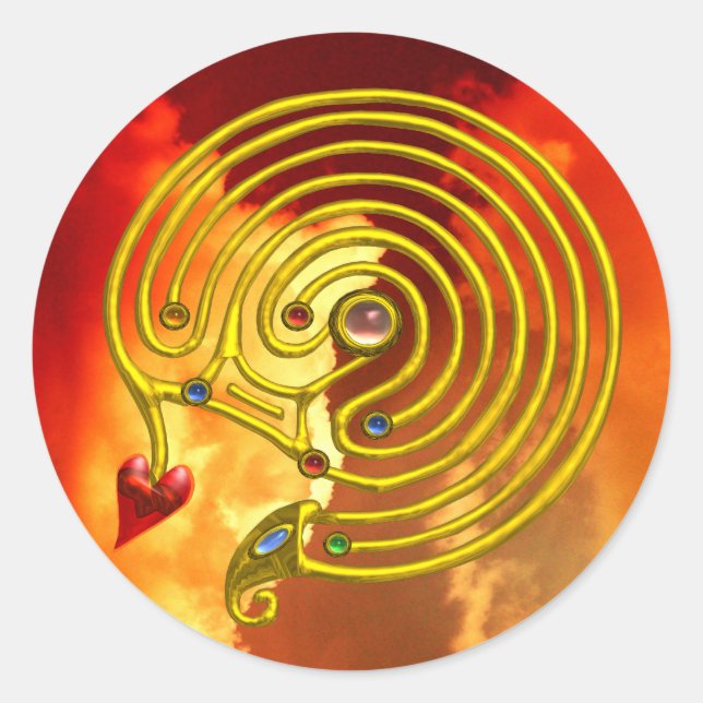 HYPER LABYRINTH CLASSIC ROUND STICKER (Front)