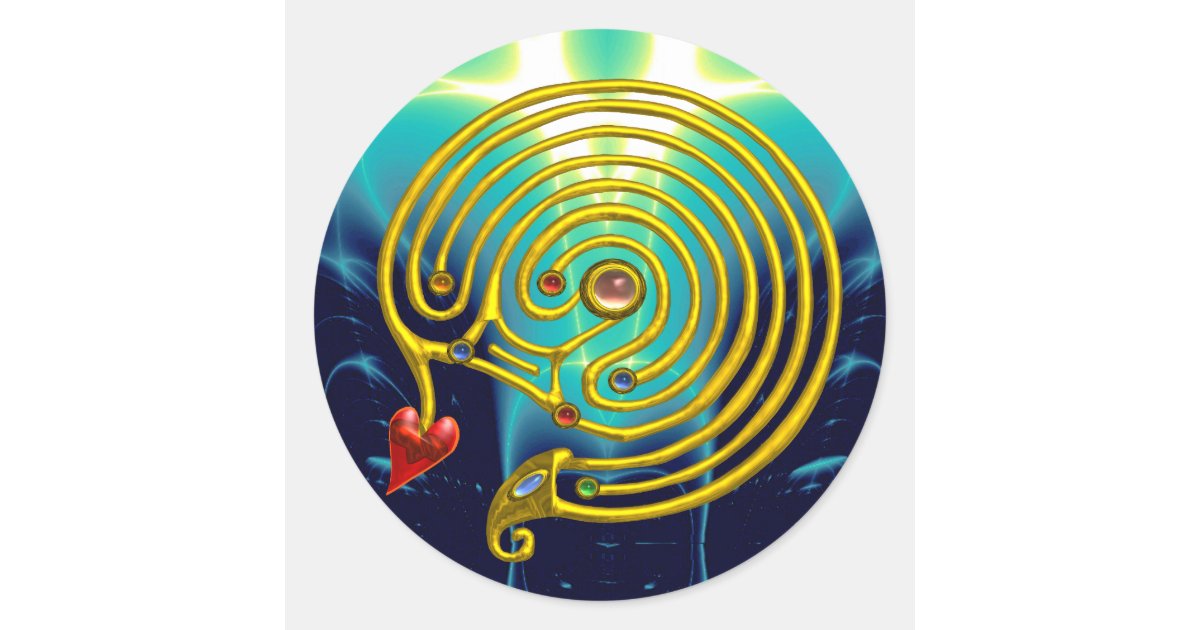 Labyrith Sticker HYPER LABYRINTH CLASSIC ROUND STICKER | Zazzle