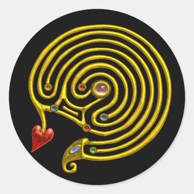 HYPER LABYRINTH CLASSIC ROUND STICKER (Front)