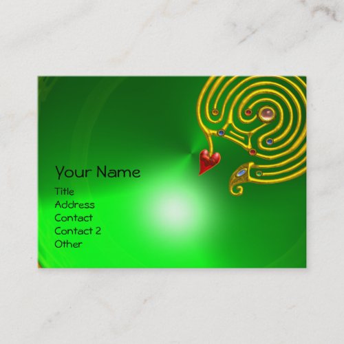 HYPER LABYRINTH EMERALD red yellow green Business Card