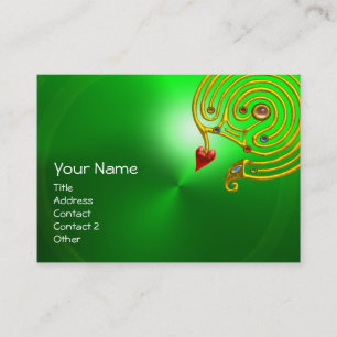 HYPER LABYRINTH EMERALD ,red yellow green Business Card