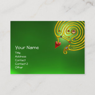 HYPER LABYRINTH EMERALD ,red yellow green Business Card