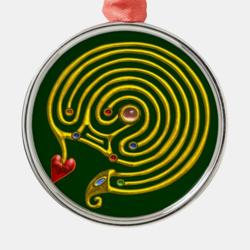 HYPER LABYRINTH green Metal Ornament