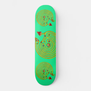 HYPER LABYRINTH, green Skateboard Deck