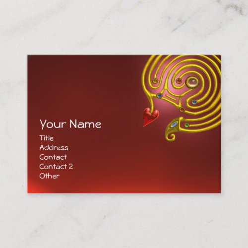 HYPER LABYRINTH RUBY black red yellow Business Card