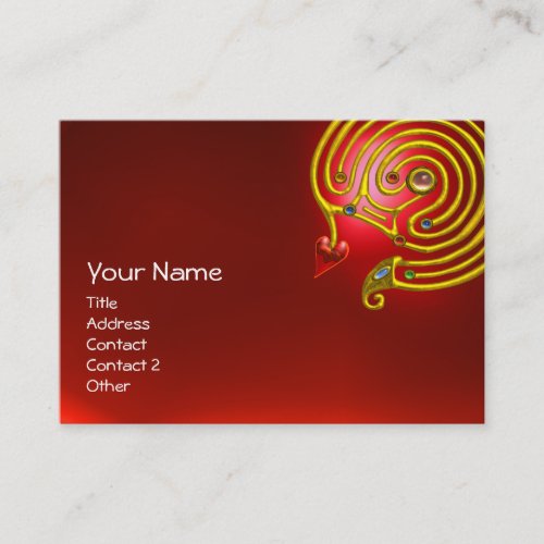 HYPER LABYRINTH RUBY black red yellow Business Card
