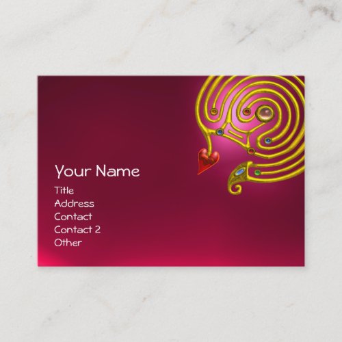 HYPER LABYRINTH RUBY black red yellow pink Business Card