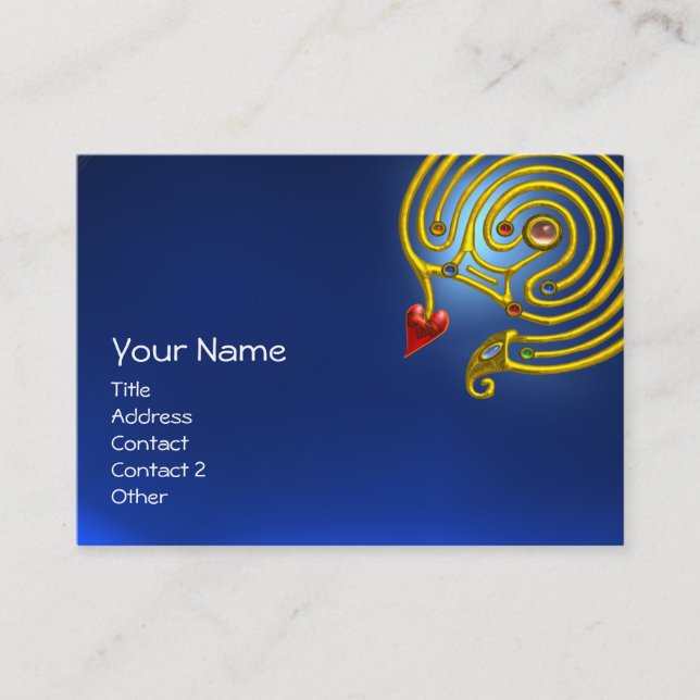 HYPER LABYRINTH SAPPHIRE ,black red yellow blue Business Card (Front)