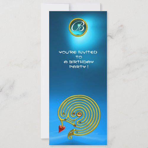 HYPER LABYRINTH Sapphire bright yellow blue Invitation