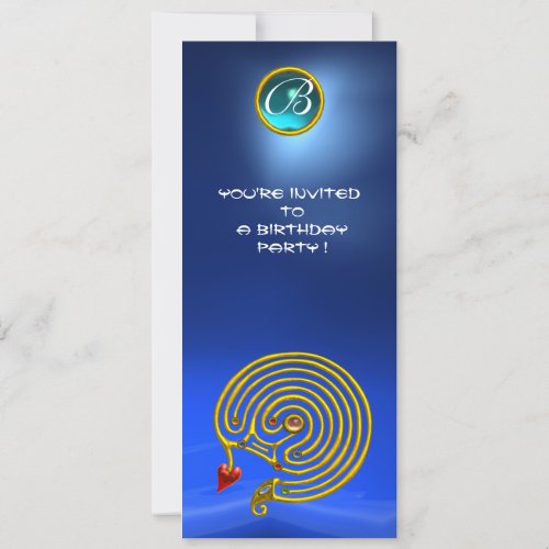 HYPER LABYRINTH Sapphire bright yellow blue Invitation