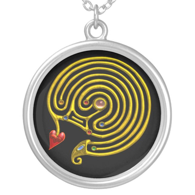 HYPER LABYRINTH SILVER PLATED NECKLACE (Front)