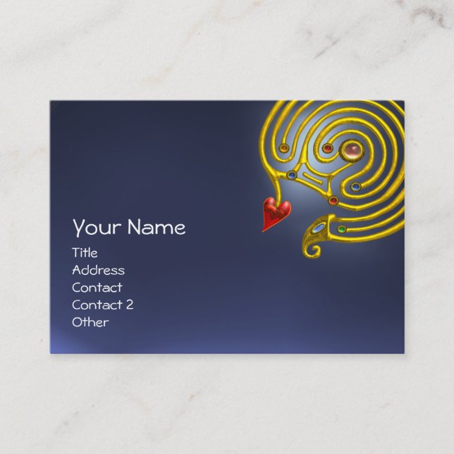 HYPER LABYRINTH TOPAZ ,black red yellow blue Business Card (Front)