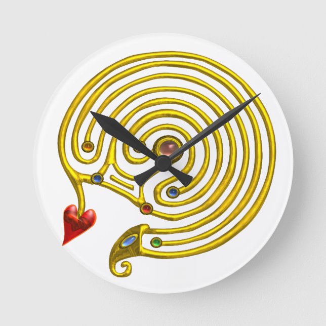 HYPER LABYRINTH , white Round Clock (Front)