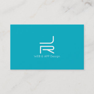 Hyper minimal abstract initials logo business card