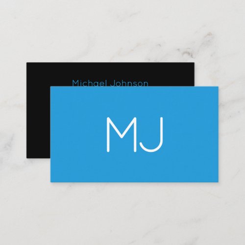 Hyper minimal bold logo duo tone business card