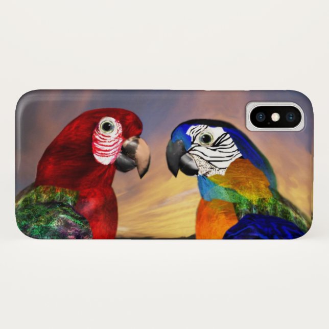 HYPER PARROTS /RED AND BLUE ARA Case-Mate iPhone CASE (Back (Horizontal))