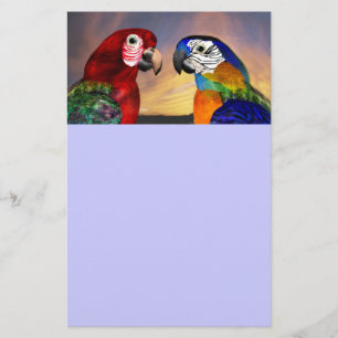HYPER PARROTS / RED AND BLUE ARA STATIONERY