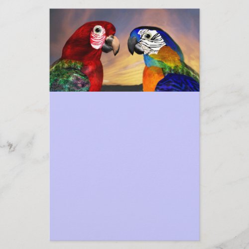 HYPER PARROTS  RED AND BLUE ARA STATIONERY