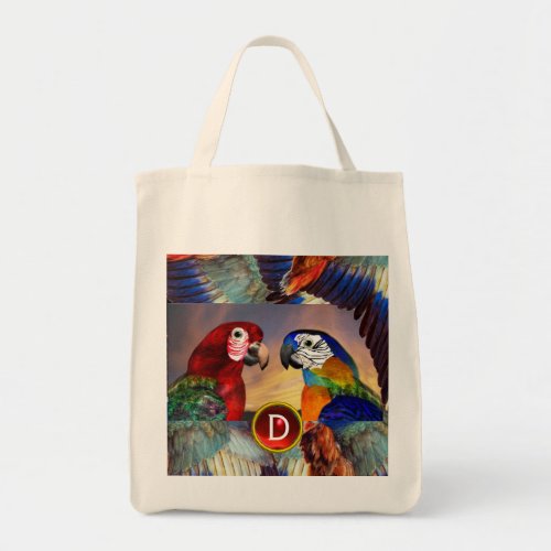 HYPER PARROTS RED AND BLUE ARA TOTE BAG