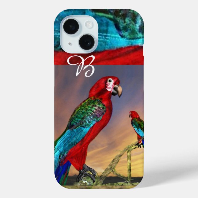 HYPER PARROTS / RED ARA MONOGRAM Case-Mate iPhone CASE (Back)