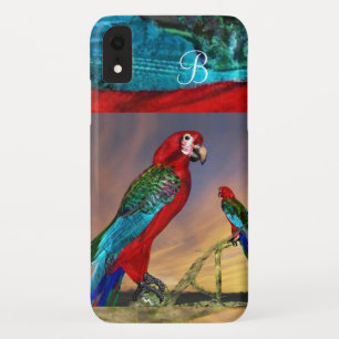 HYPER PARROTS / RED ARA MONOGRAM iPhone XR CASE