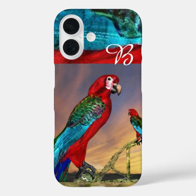 HYPER PARROTS / RED ARA MONOGRAM Case-Mate iPhone CASE (Back)
