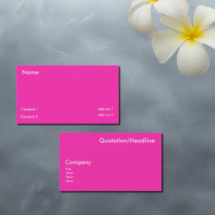 Hyper Pink Business Card