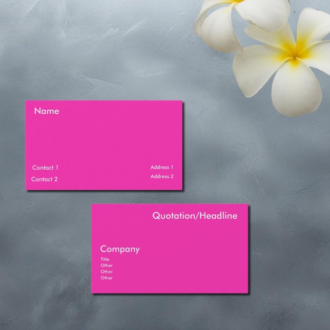 Hyper Pink Business Card (Creator Uploaded)