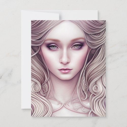 Hyper Realistic Beautiful Princess  Holiday Card