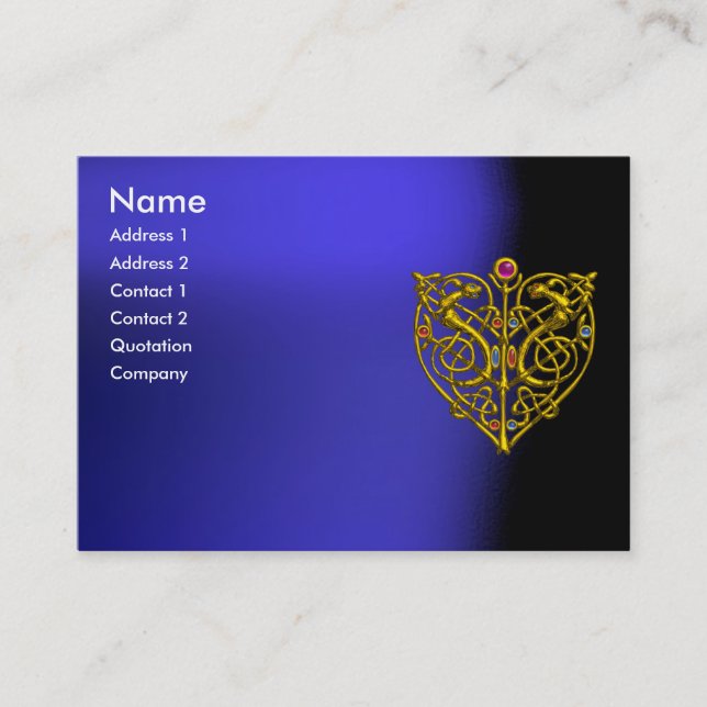 HYPER VALENTINE  ,blue black yellow Business Card (Front)