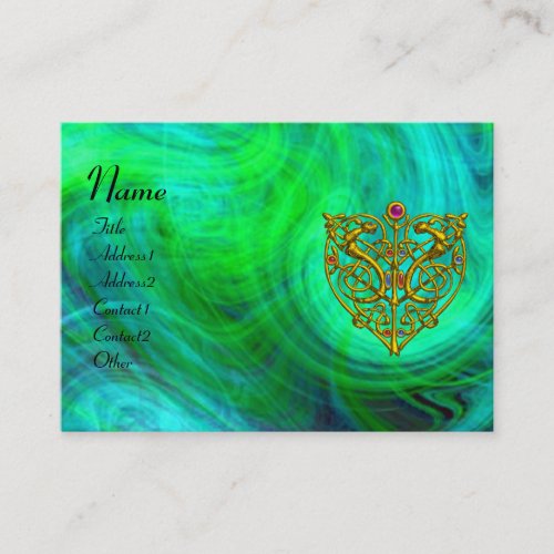 HYPER VALENTINE  blue green red yellow Business Card