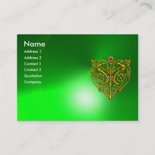 HYPER VALENTINE EMERALD green Business Card