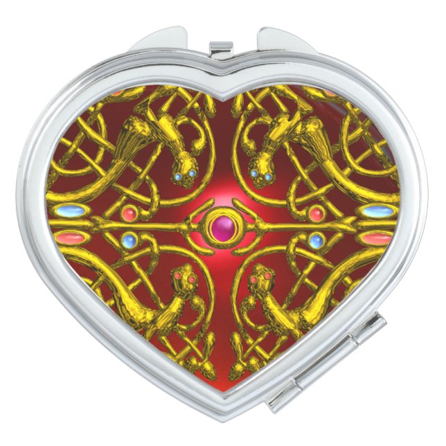 HYPER VALENTINE HEARTS Purple Compact Mirror (Front)