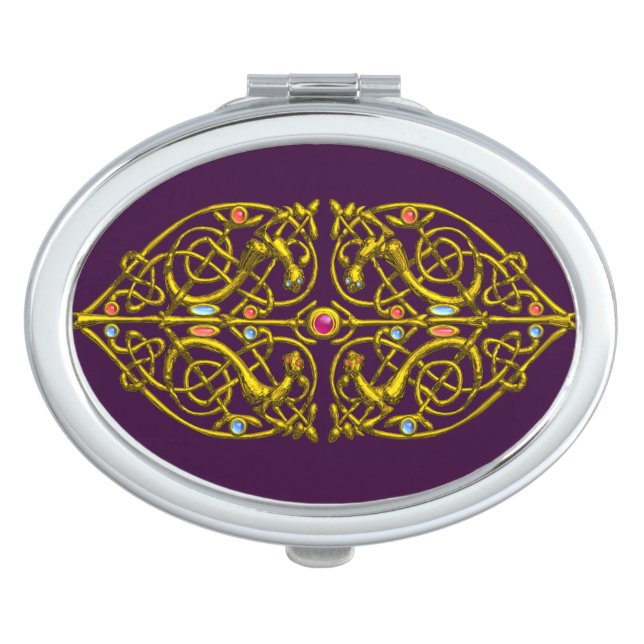 HYPER VALENTINE HEARTS Purple Mirror For Makeup (Front)