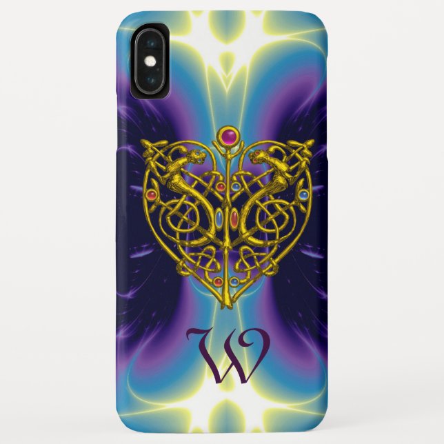 HYPER VALENTINE MONOGRAM  Pink Fuchsia Purple Case-Mate iPhone Case (Back)