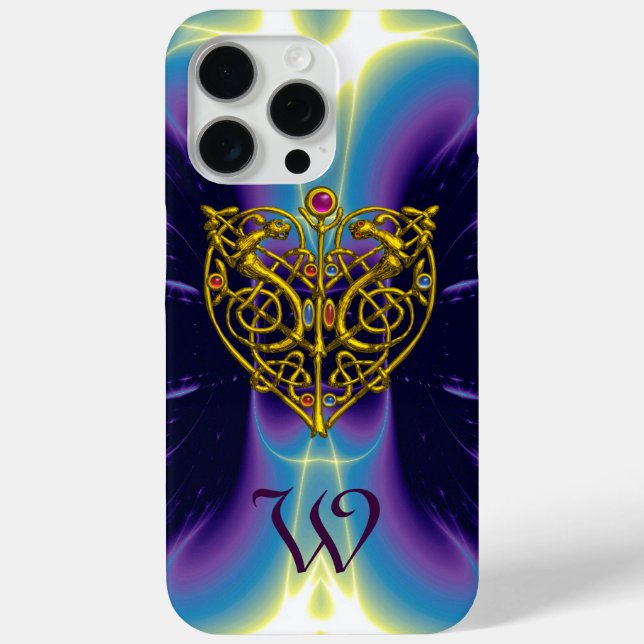 HYPER VALENTINE MONOGRAM  Pink Fuchsia Purple Case-Mate iPhone Case (Back)