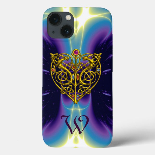 HYPER VALENTINE MONOGRAM  Pink Fuchsia Purple Case-Mate iPhone Case (Back)