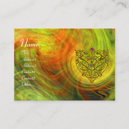 HYPER VALENTINE  orange red yellow Business Card