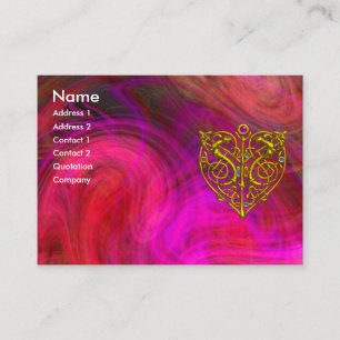 HYPER VALENTINE ,pink purple red yellow Business Card