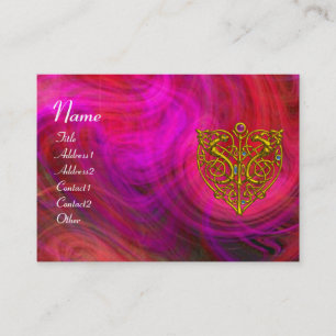 HYPER VALENTINE ,pink purple red yellow Business Card