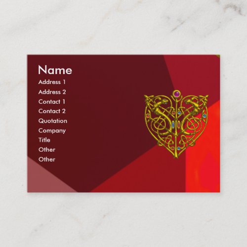 HYPER VALENTINE RUBY 2 red Business Card