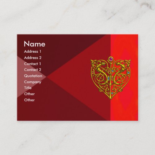 HYPER VALENTINE RUBY 2 red Business Card