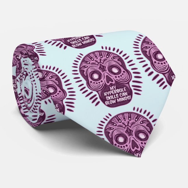 Hyperbole Funny ENGLISH LANGUAGE Neck Tie (Rolled)