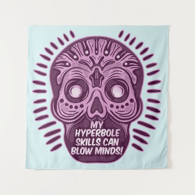 Hyperbole Funny ENGLISH LANGUAGE Tapestry (Front)