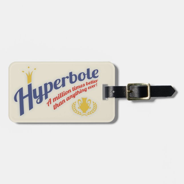 Hyperbole Luggage Tag (Front Horizontal)