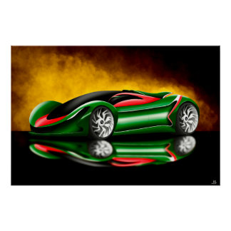 Hypercar concept design poster