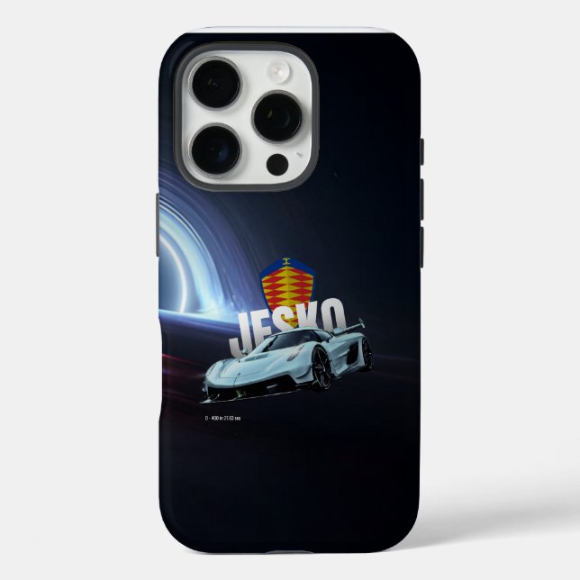 Hypercar in the Void – Surreal Supercar & Black Ho Case-Mate iPhone Case (Back)
