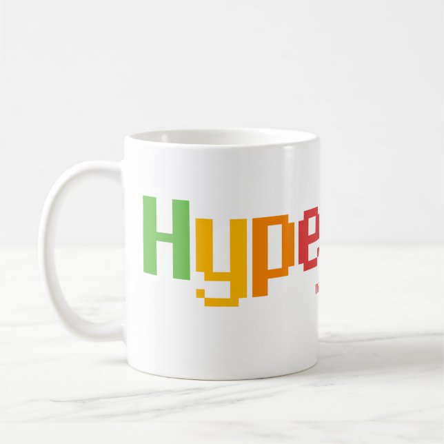 HyperCard - the mug - in the Apple rainbow colors (Left)