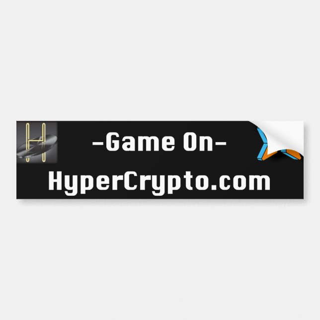 HyperCrypto.com Bumper Sticker 11"x3" Legit Vinyl (Front)
